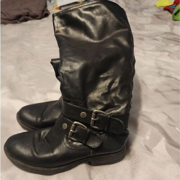 Pink & Pepper Shoes - Black Riding Boots, Zip Back. Pink & Pepper Contra‎ Boots. 7M